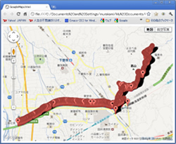 Google Mapに測量データをプロット